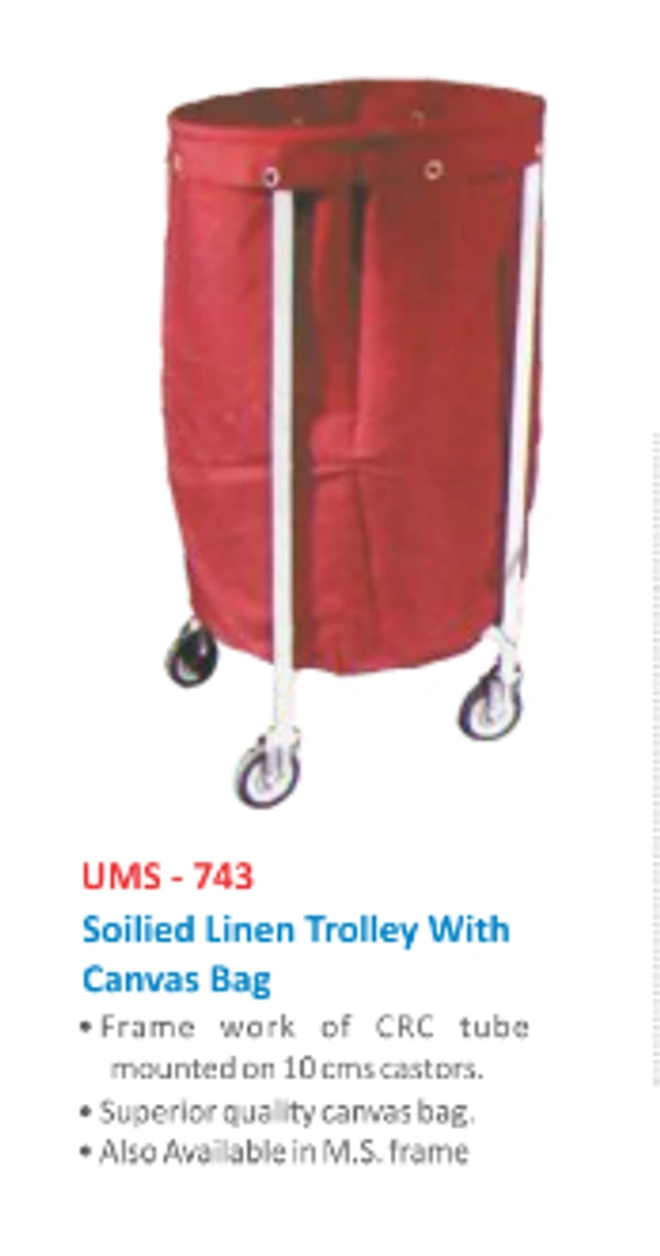 Unisearch Medicare Soilied Linen Trolley with Canvas Bag